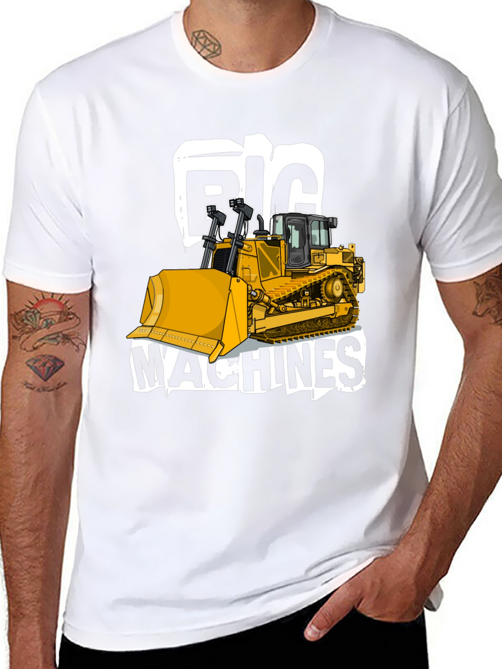 Big Machines Black T-Shirt Heavy Equipment Tee