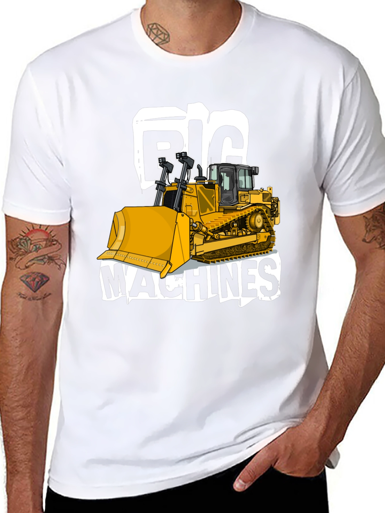 Big Machines Black T-Shirt Heavy Equipment Tee