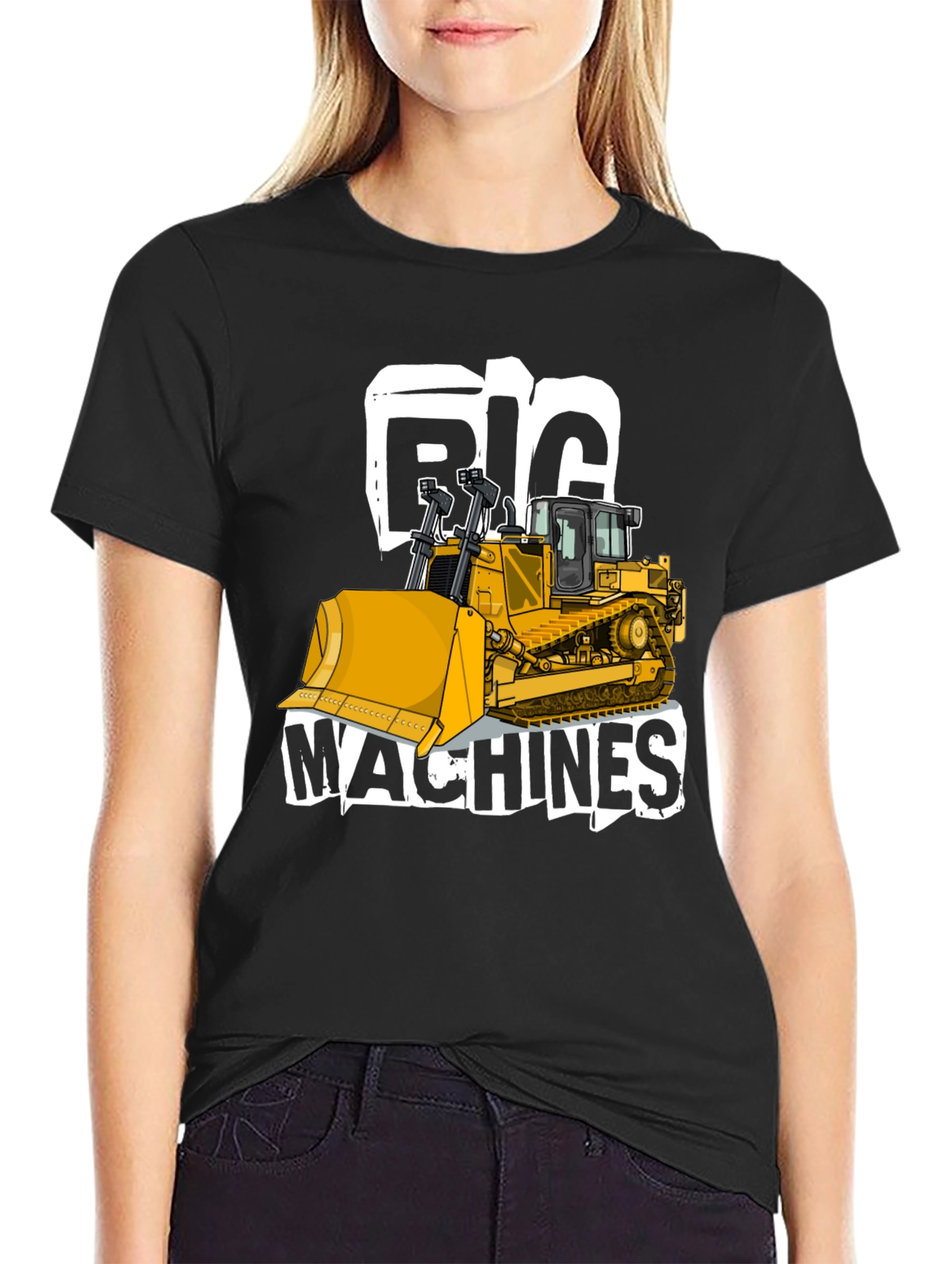 Big Machines Black T-Shirt Heavy Equipment Tee