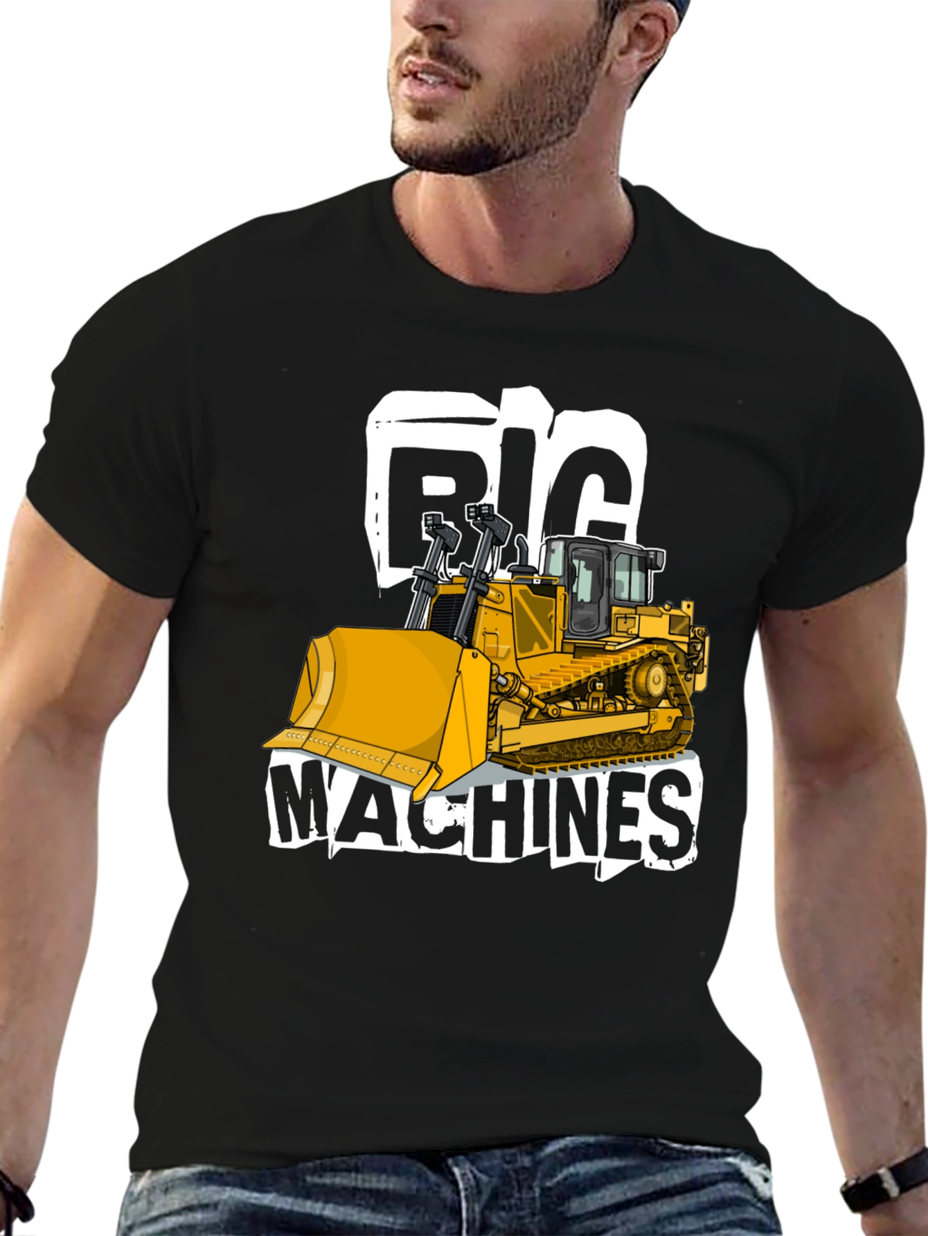 Big Machines Black T-Shirt Heavy Equipment Tee