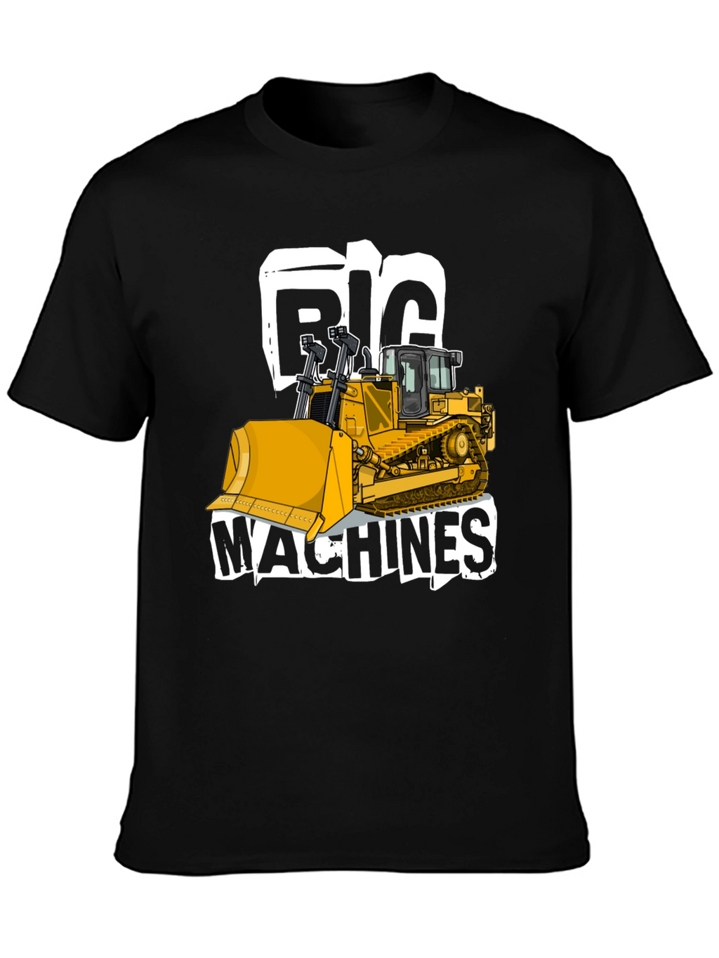 Big Machines Black T-Shirt Heavy Equipment Tee