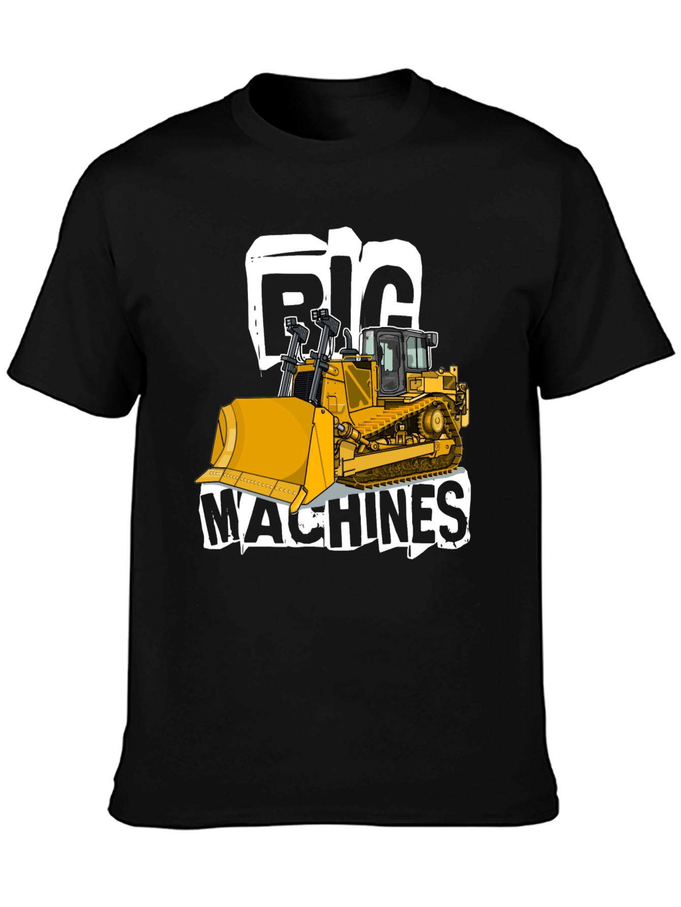 Big Machines Black T-Shirt Heavy Equipment Tee