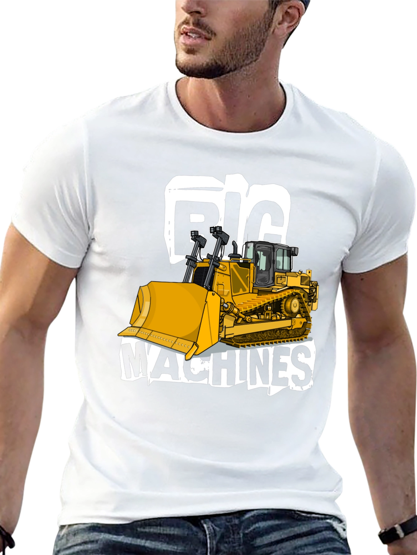 Big Machines Black T-Shirt Heavy Equipment Tee