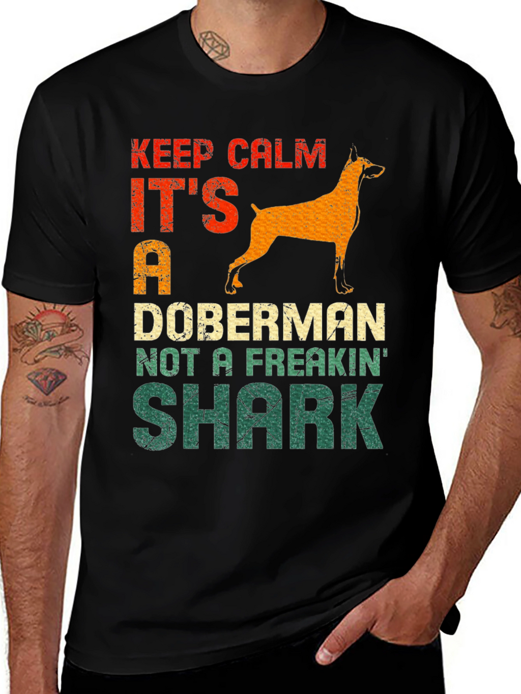 Keep Calm It’s a Doberman T-Shirt – Funny Dog Lover Tee