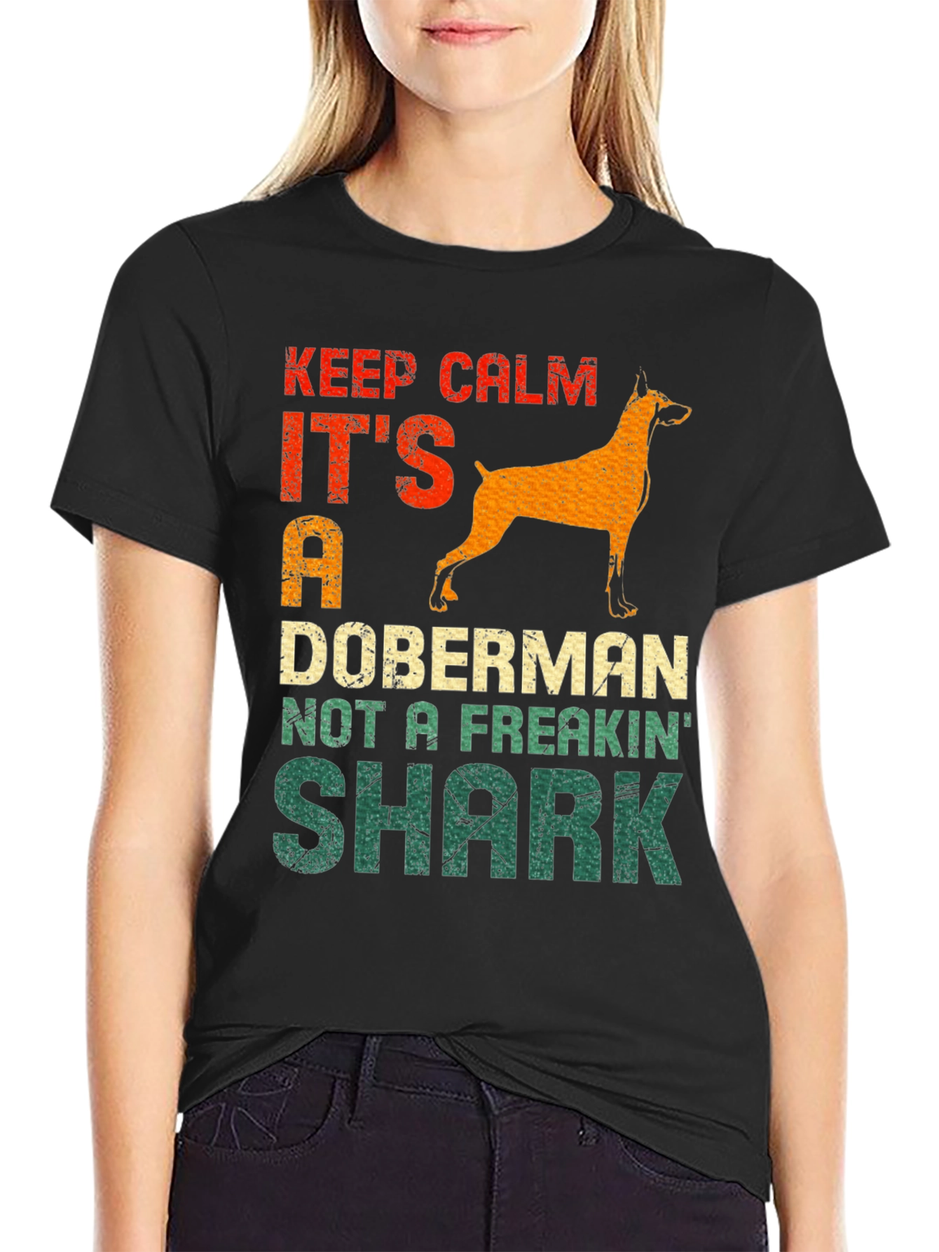 Keep Calm It’s a Doberman T-Shirt – Funny Dog Lover Tee