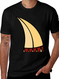 Cartoon Tooth Graphic Tee - Black