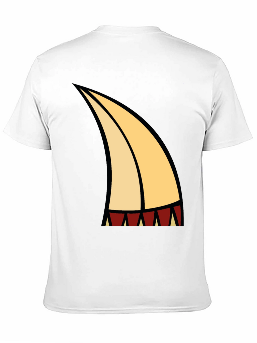 Cartoon Tooth Graphic Tee - Black