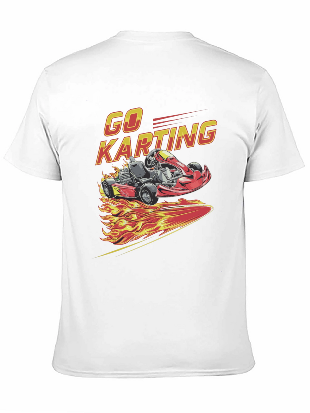 Go Karting Graphic T-Shirt - Racing Flames Design