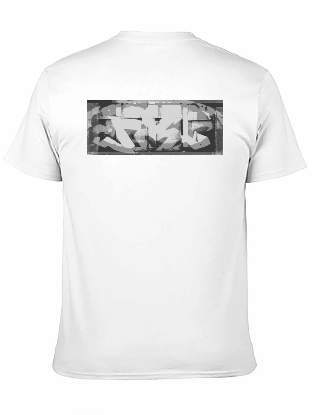 Urban Graffiti Print Black T-Shirt