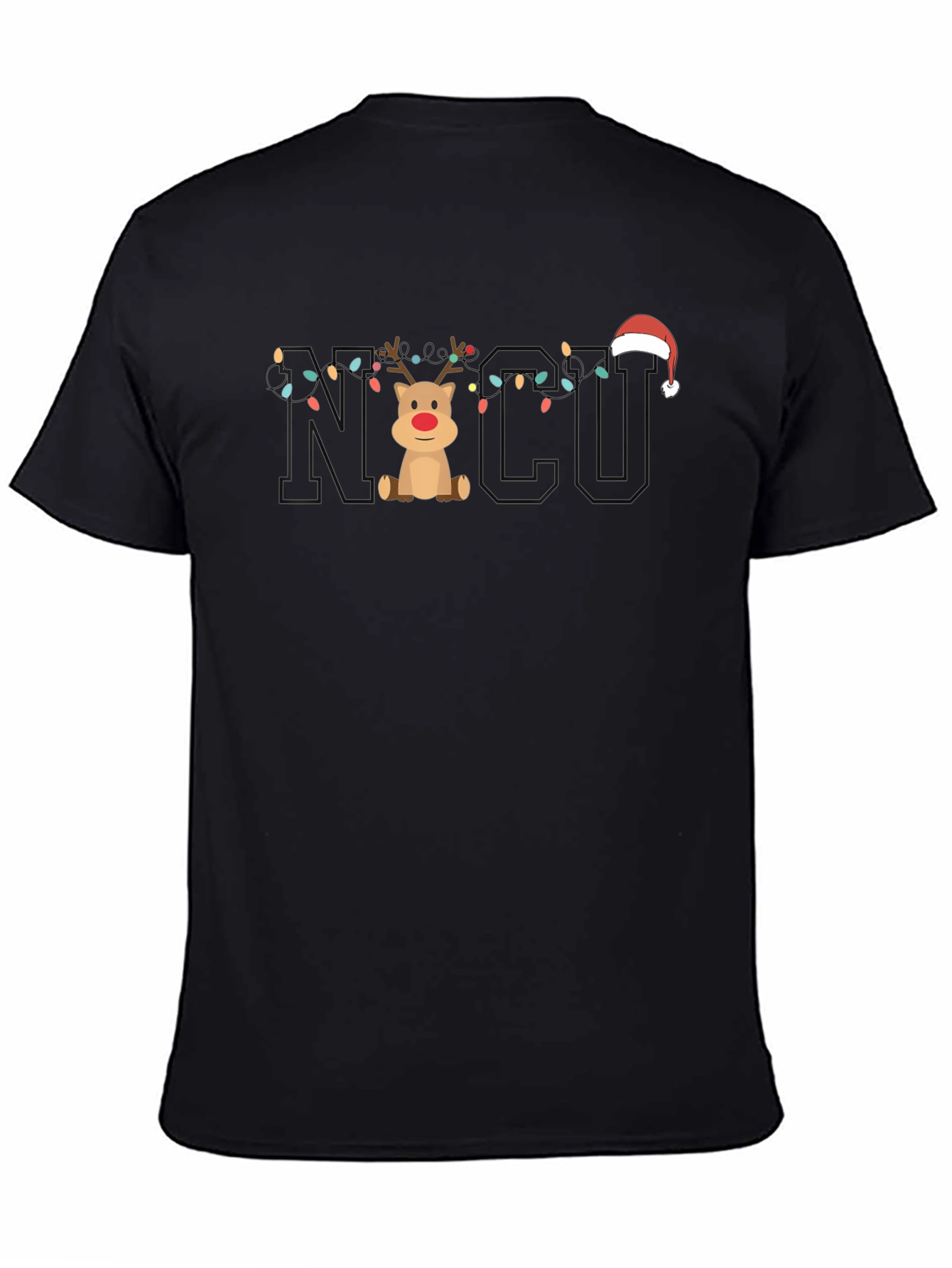 Christmas NICU Reindeer Lights T-Shirt