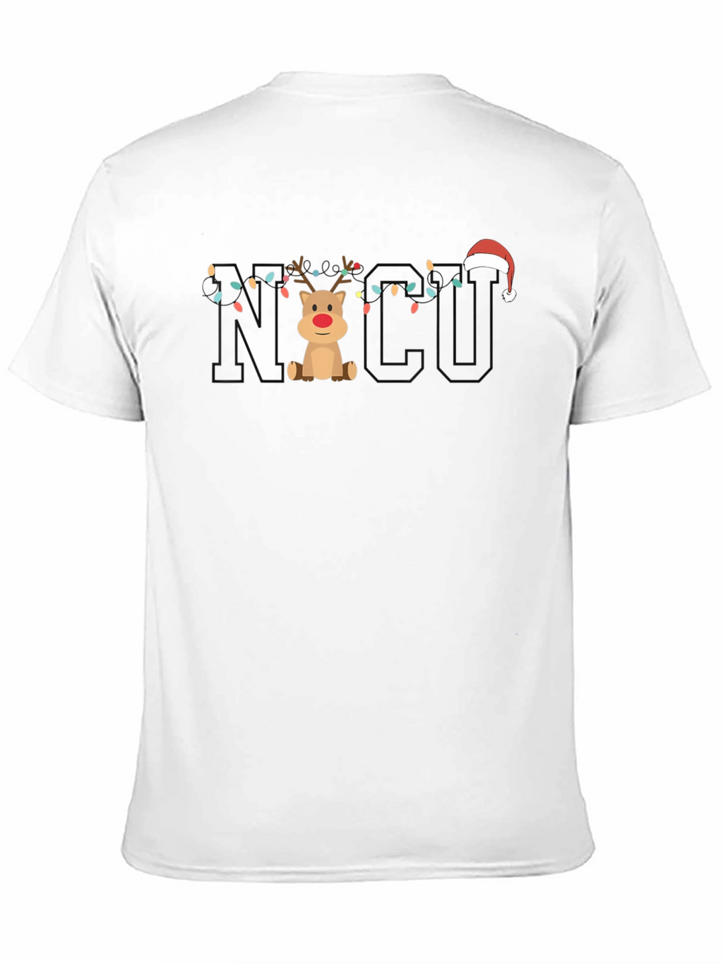 Christmas NICU Reindeer Lights T-Shirt