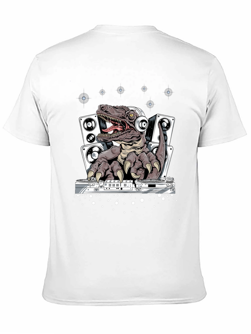 DJ Dinosaur T-Shirt - Raptor Mixing Music Tee