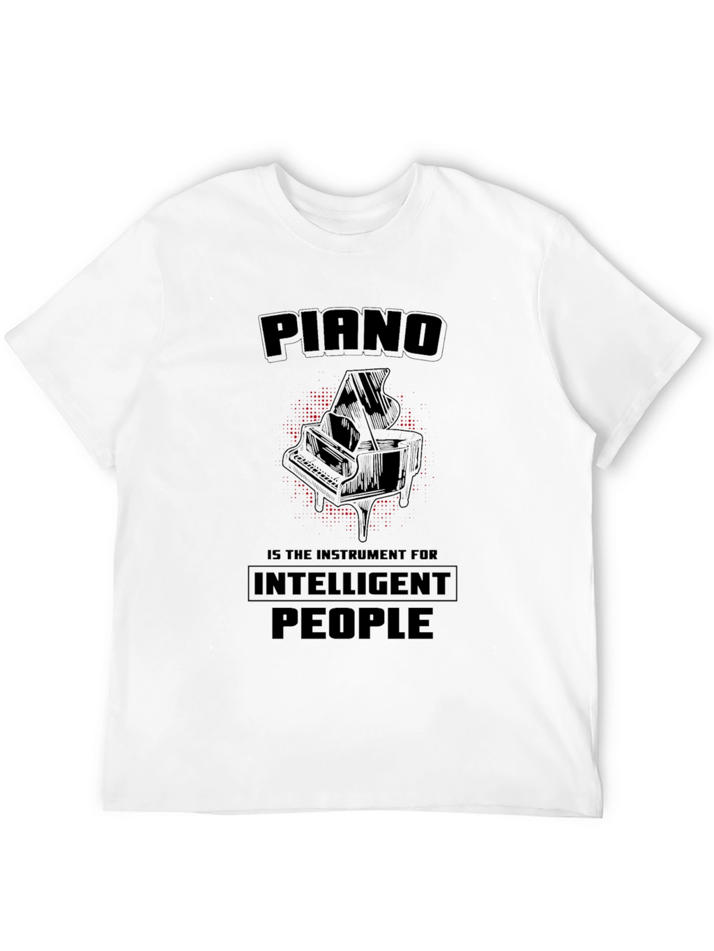 Piano Intelligent People Black T-Shirt