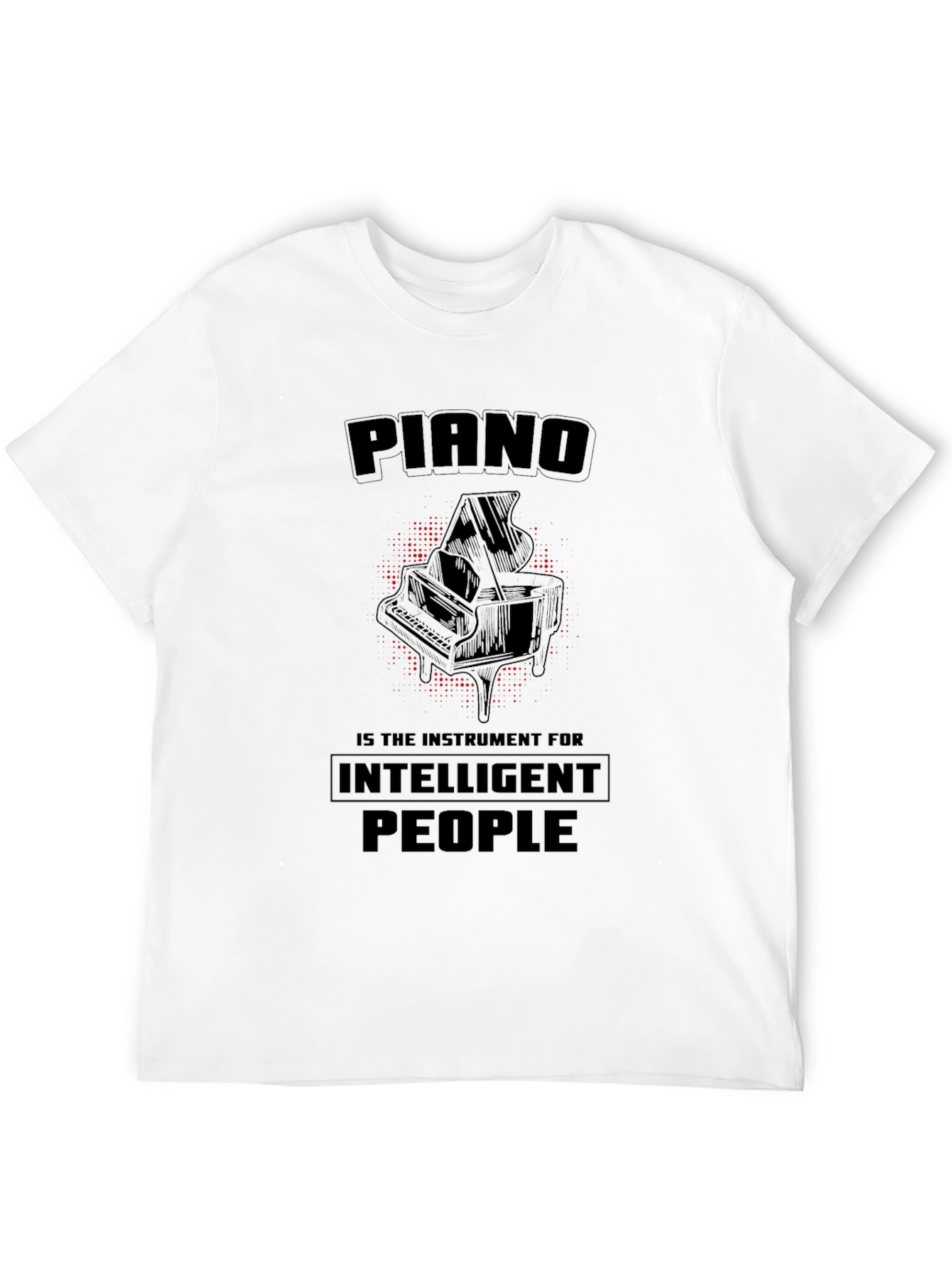 Piano Intelligent People Black T-Shirt