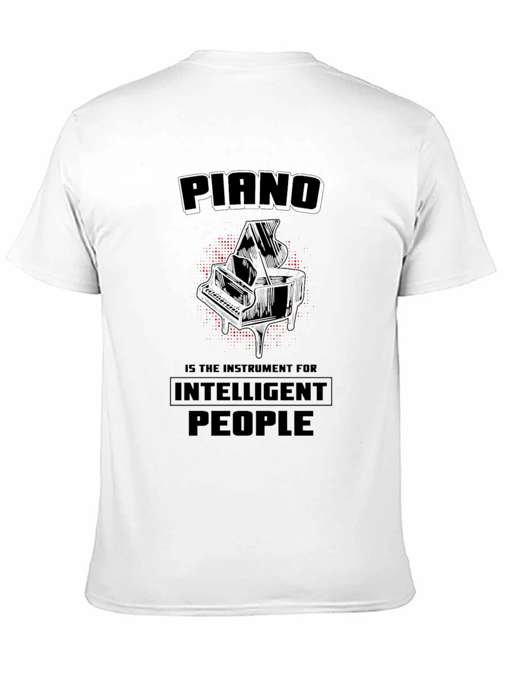 Piano Intelligent People Black T-Shirt