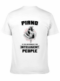 Piano Intelligent People Black T-Shirt