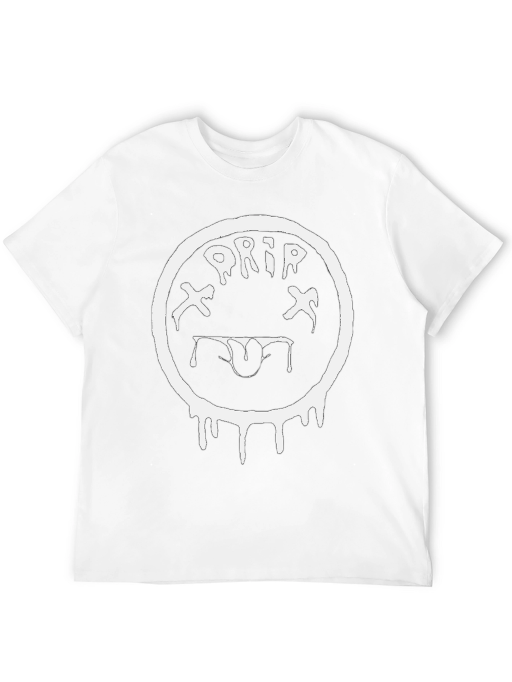 Drip Smiley Face Black T-Shirt - Unique Graphic Tee