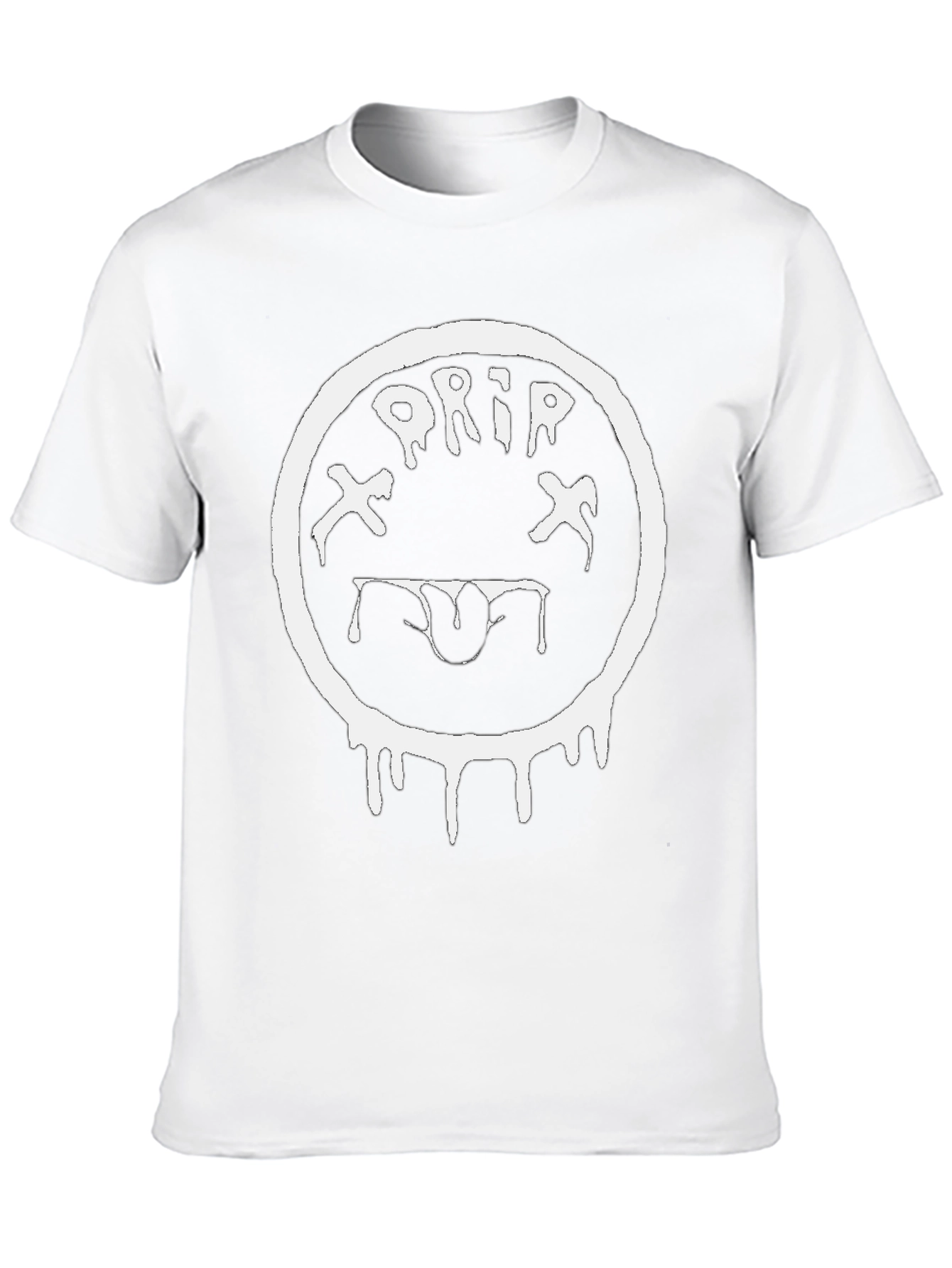 Drip Smiley Face Black T-Shirt - Unique Graphic Tee