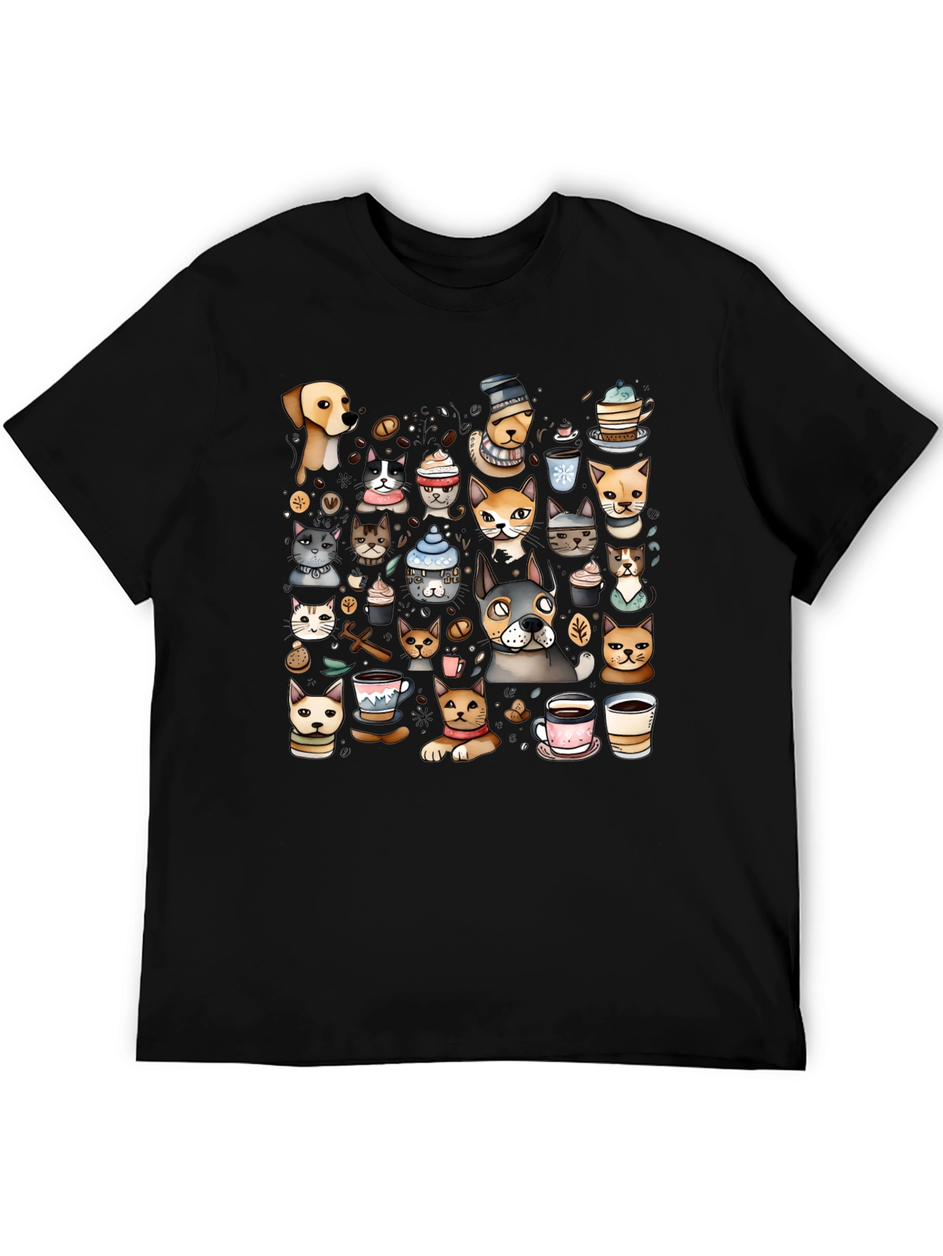 Cats & Coffee Graphic Tee