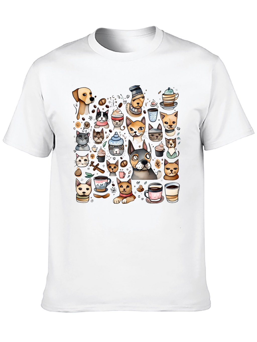 Cats & Coffee Graphic Tee