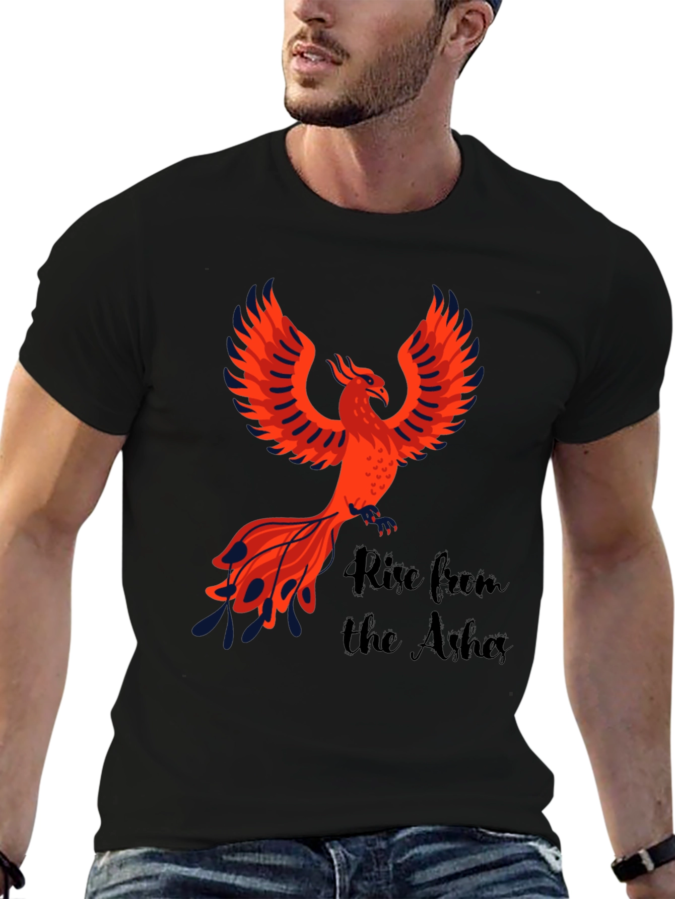 Phoenix Rise Graphic Tee - Black