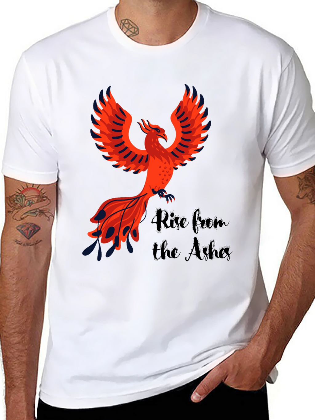 Phoenix Rise Graphic Tee - Black