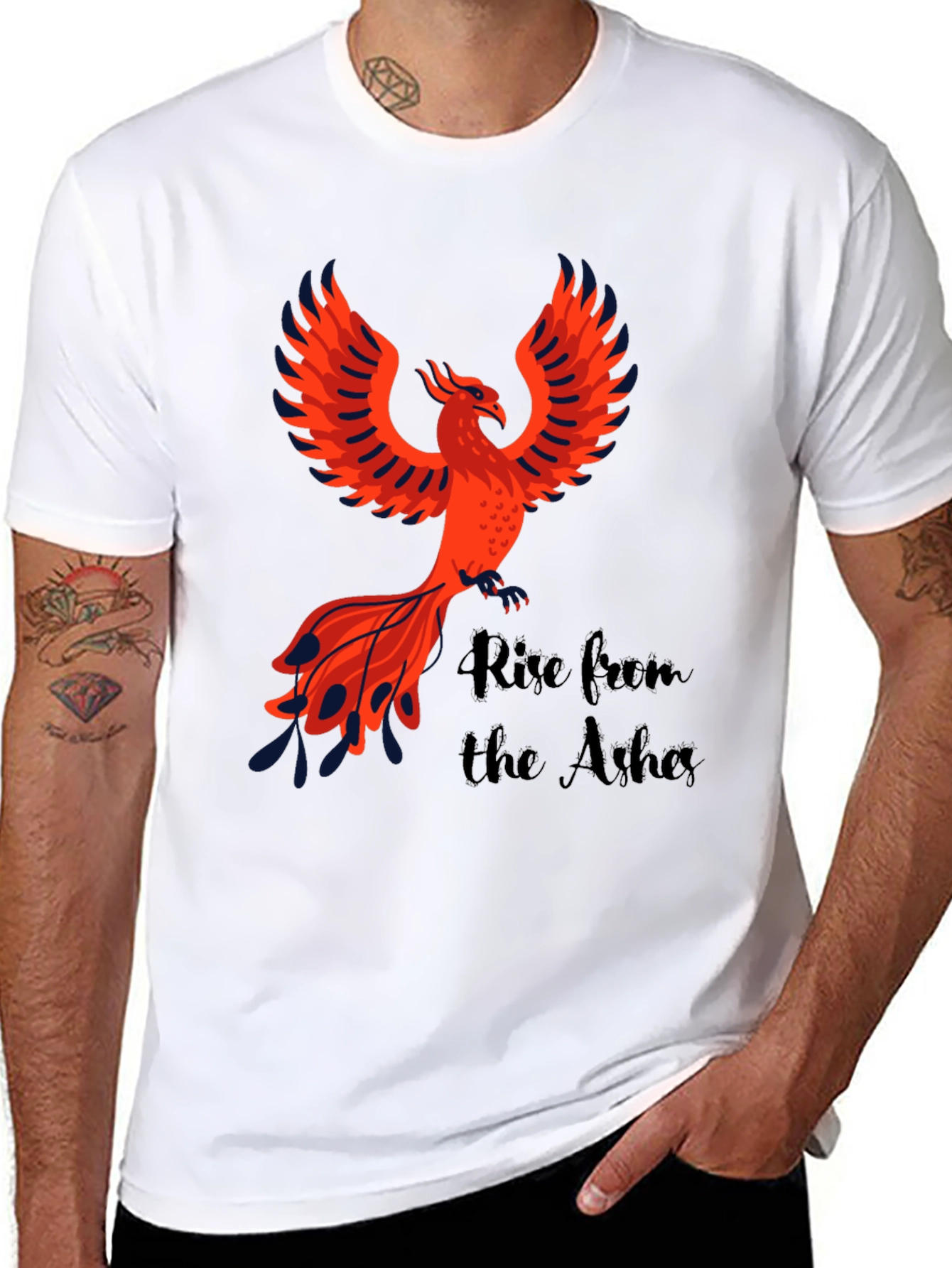 Phoenix Rise Graphic Tee - Black