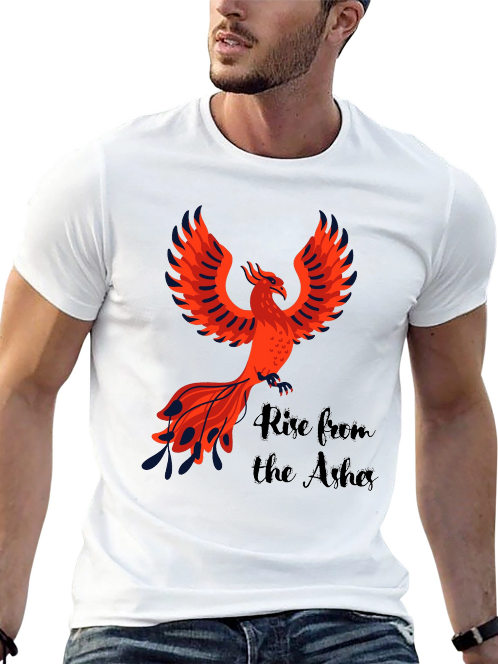 Phoenix Rise Graphic Tee - Black