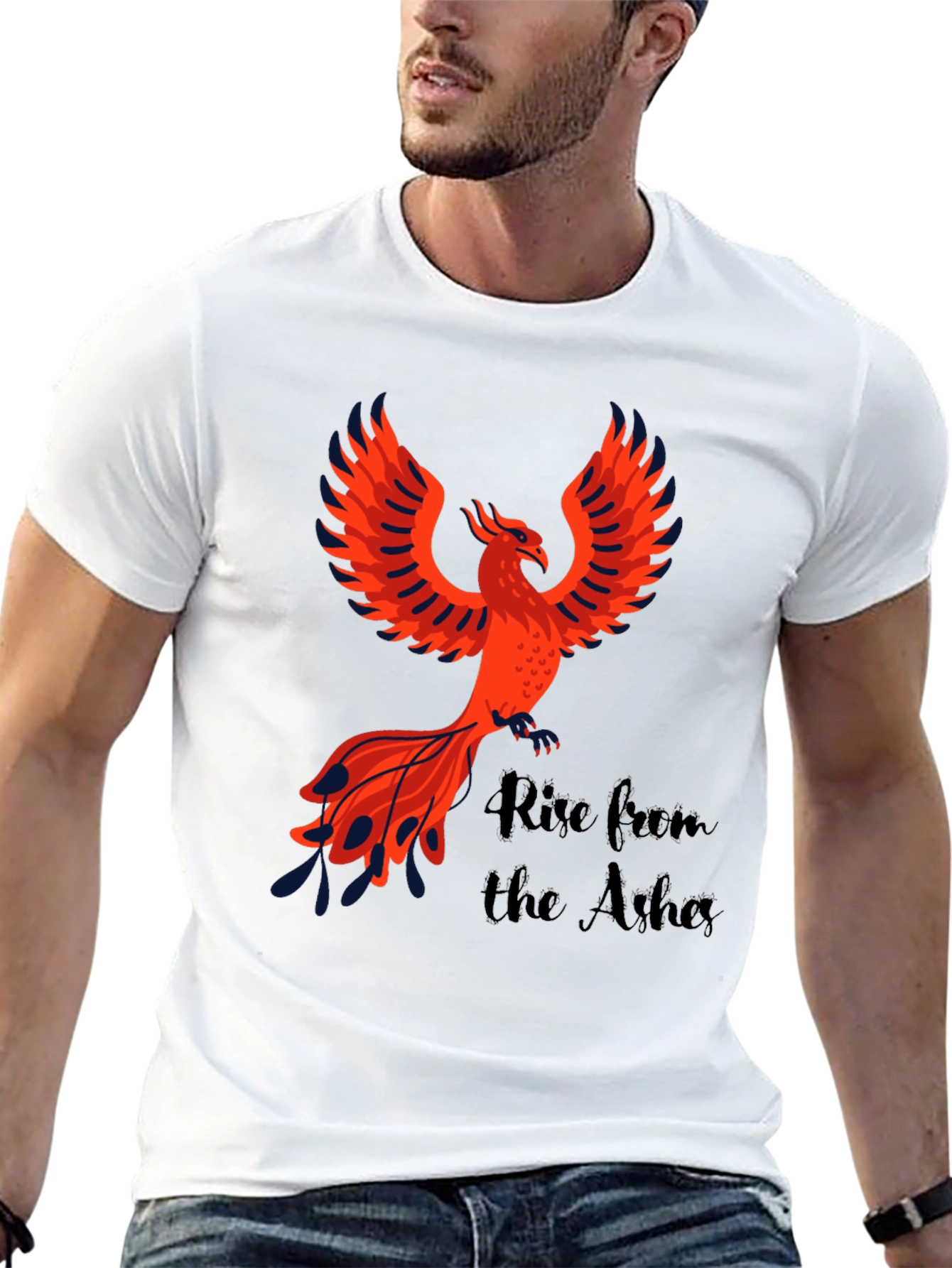 Phoenix Rise Graphic Tee - Black