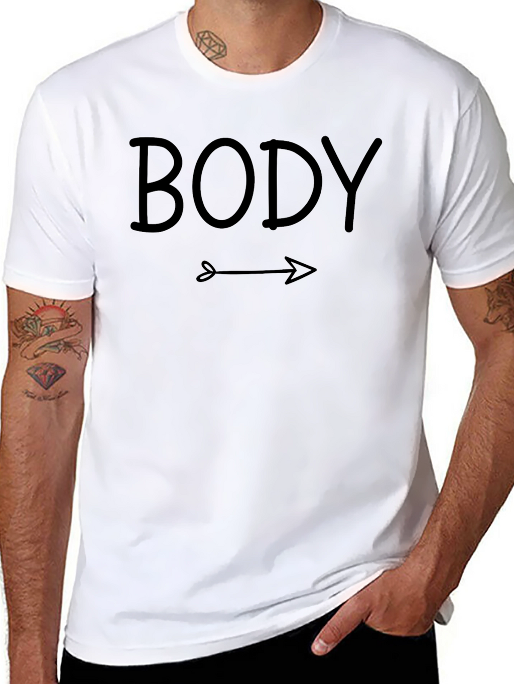 BODY This Way Graphic Tee - Black Cotton T-Shirt