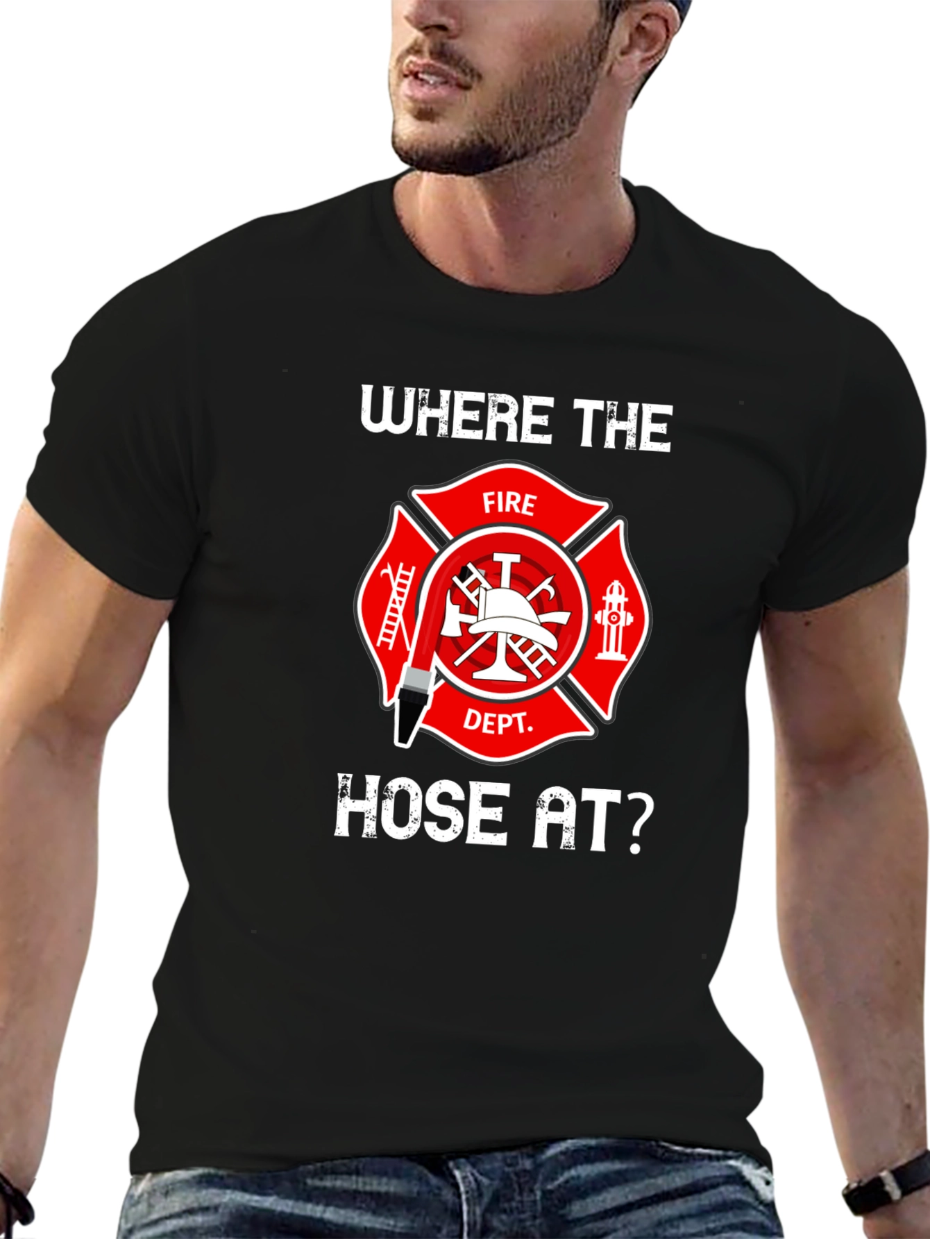 Firefighter Hose T-Shirt - Wheres the Hose At?