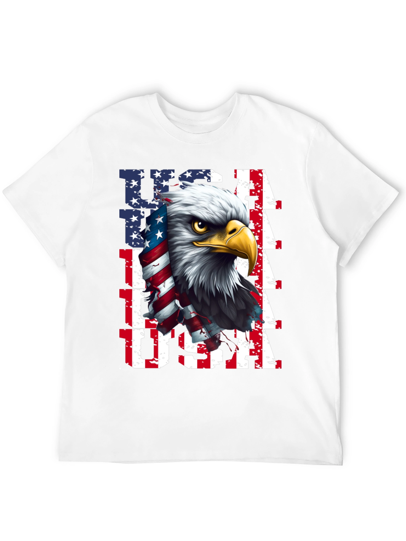USA Eagle Graphic Tee - Patriotic Mens Shirt