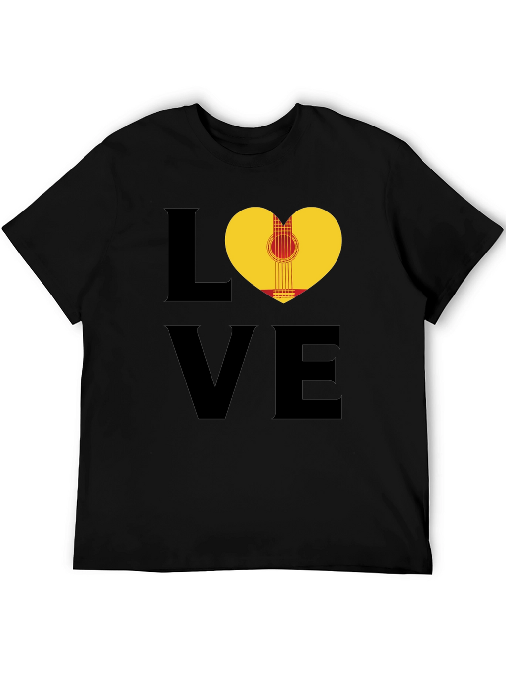 Love Guitar T-Shirt - Heart Graphic Tee