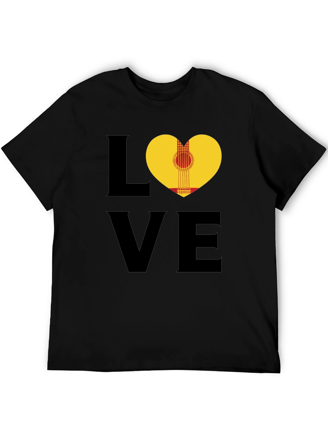 Love Guitar T-Shirt - Heart Graphic Tee