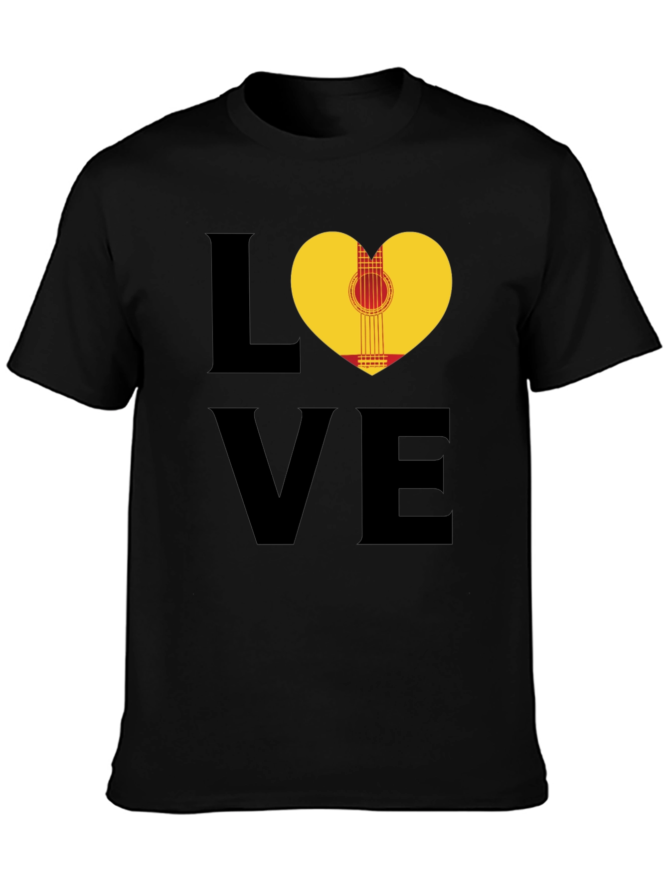Love Guitar T-Shirt - Heart Graphic Tee