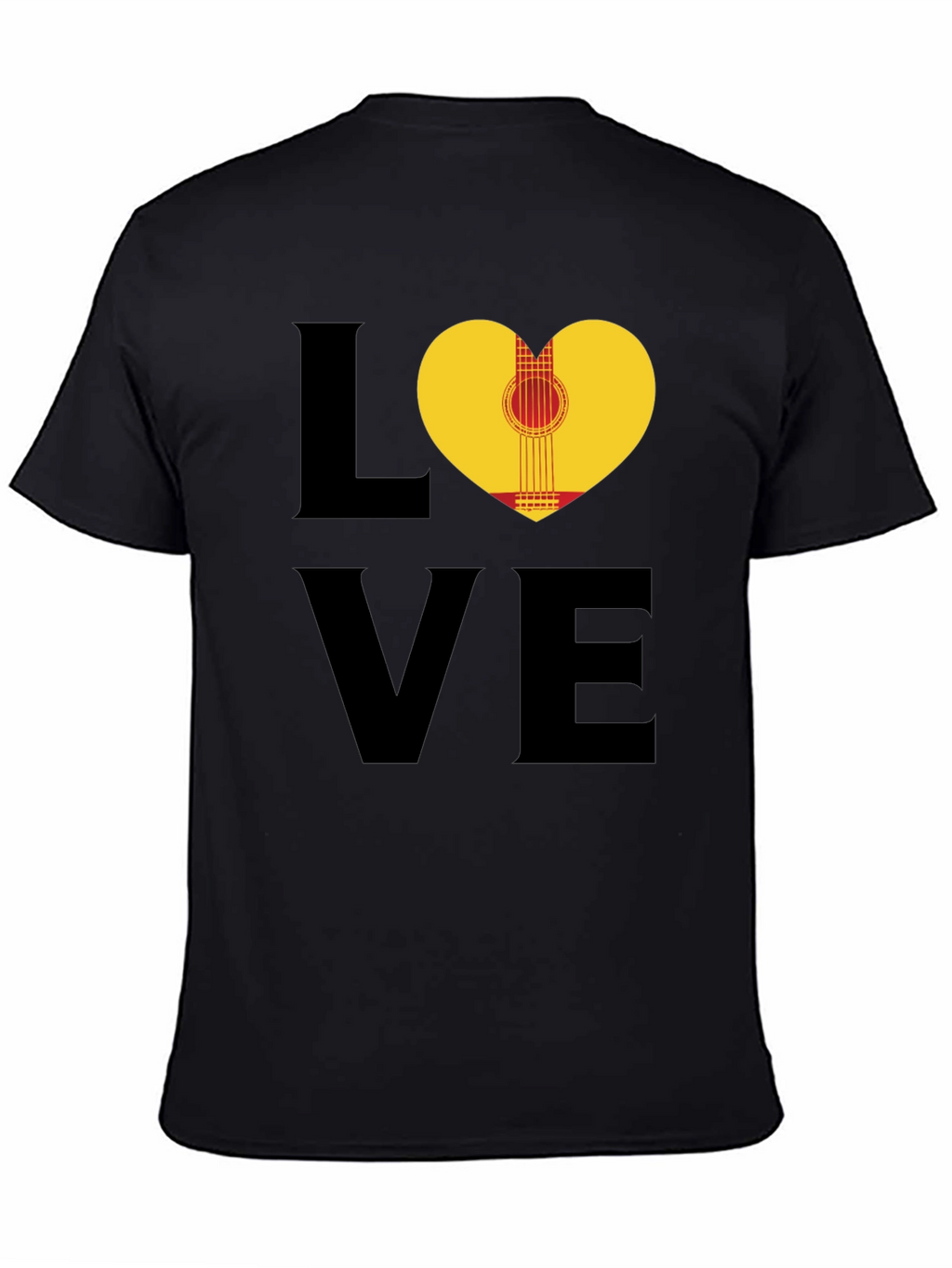 Love Guitar T-Shirt - Heart Graphic Tee