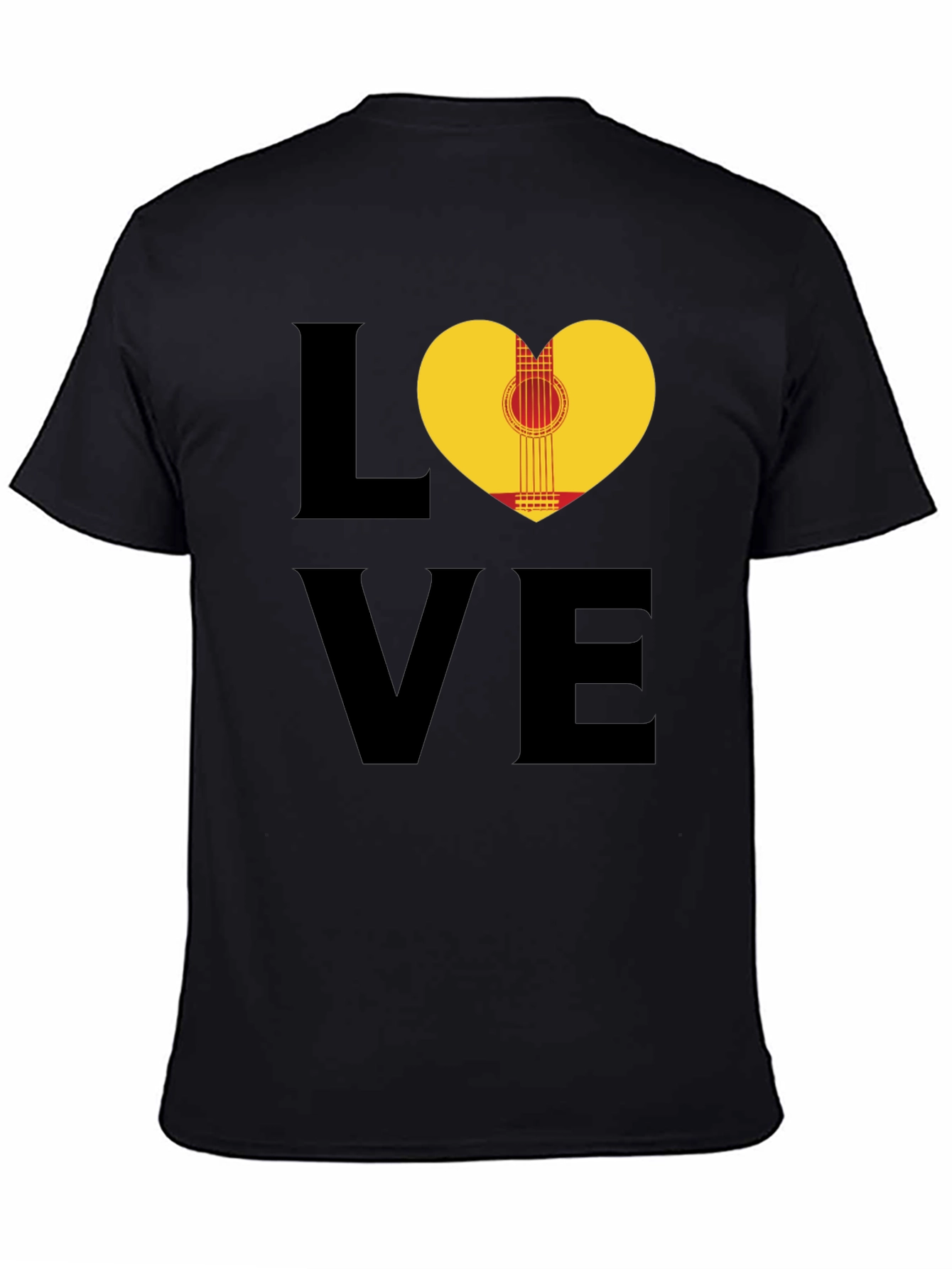 Love Guitar T-Shirt - Heart Graphic Tee