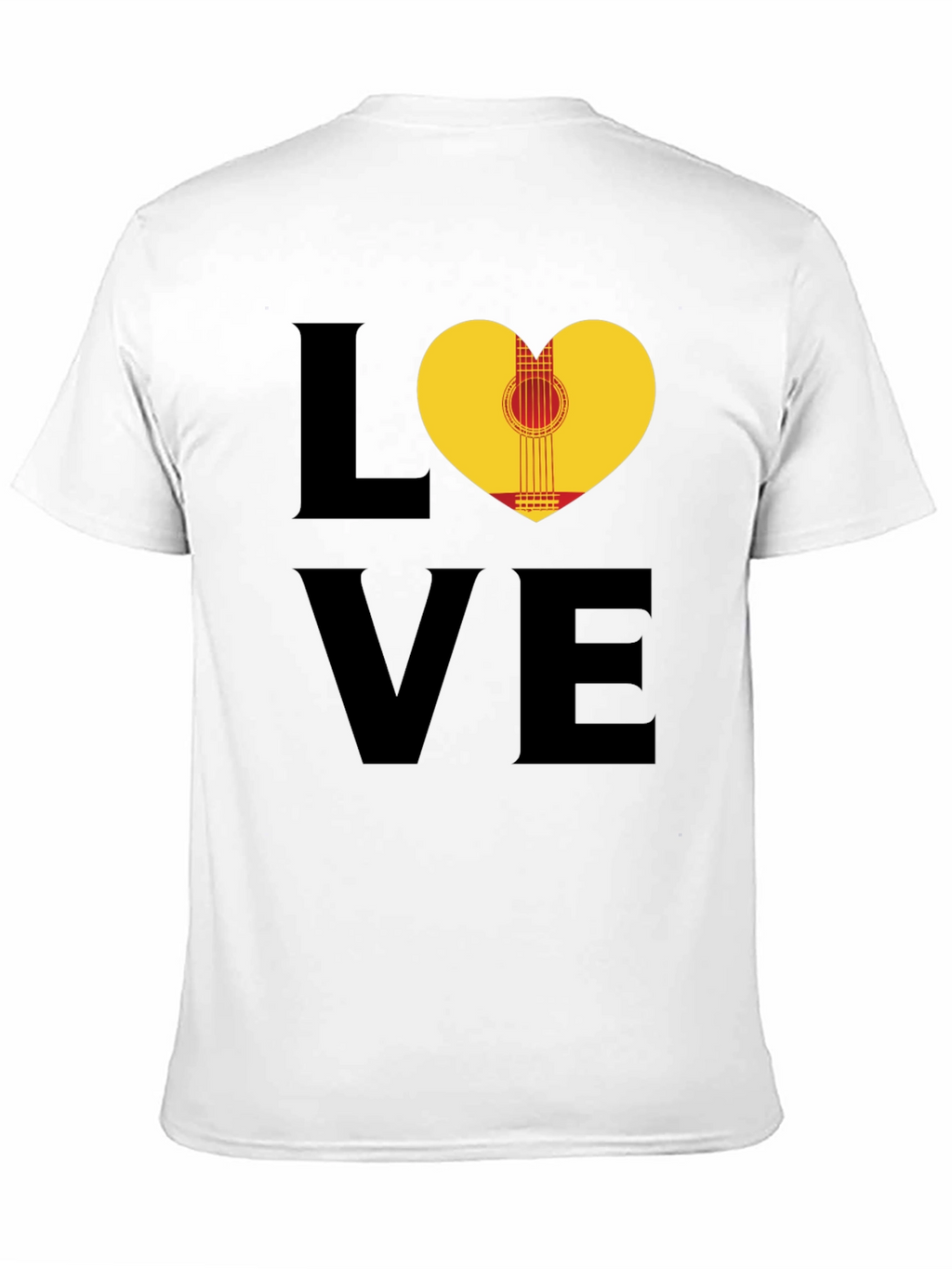 Love Guitar T-Shirt - Heart Graphic Tee