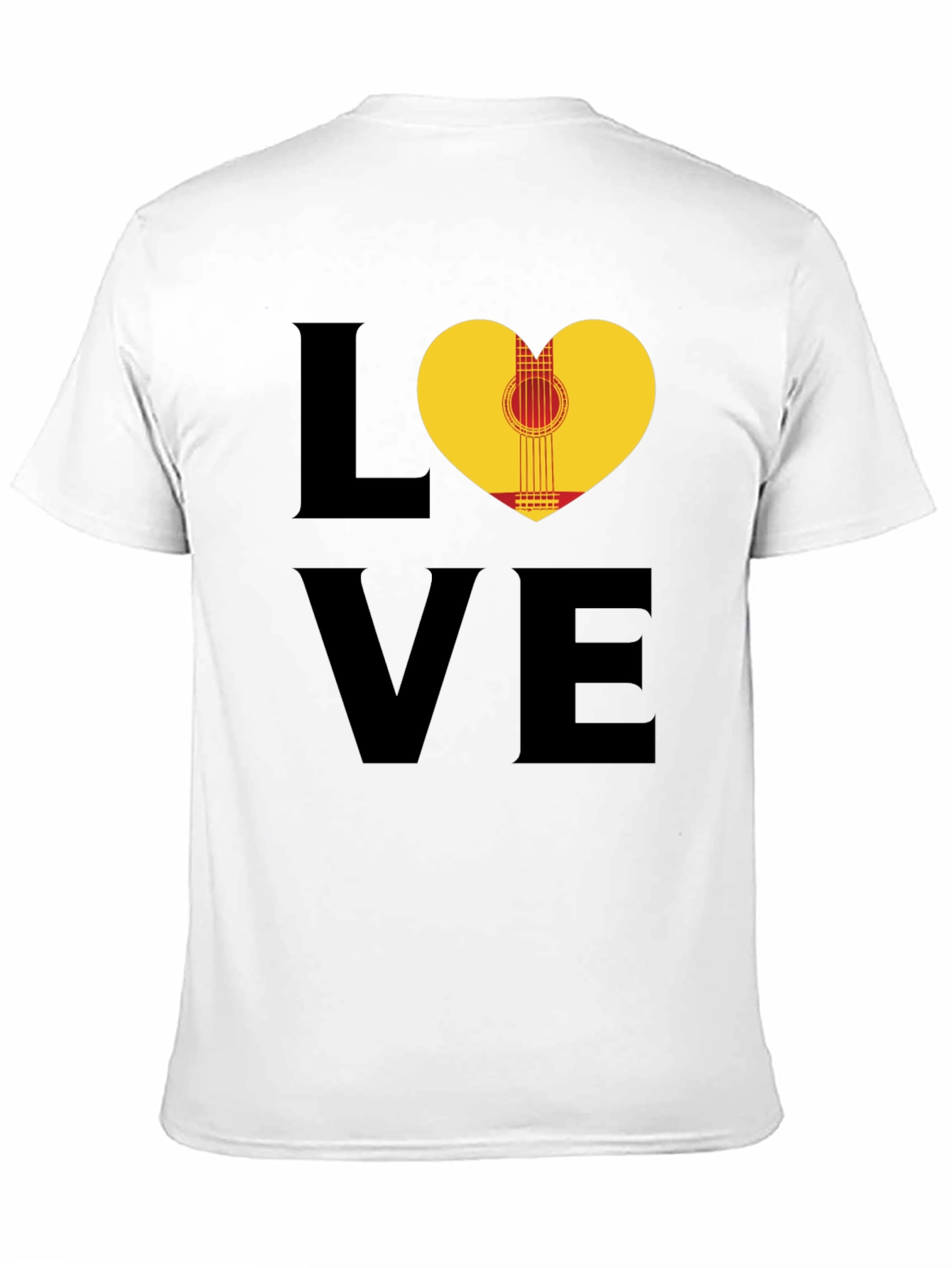 Love Guitar T-Shirt - Heart Graphic Tee