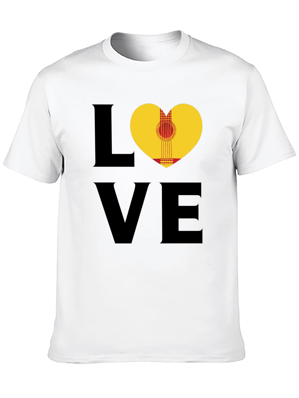Love Guitar T-Shirt - Heart Graphic Tee