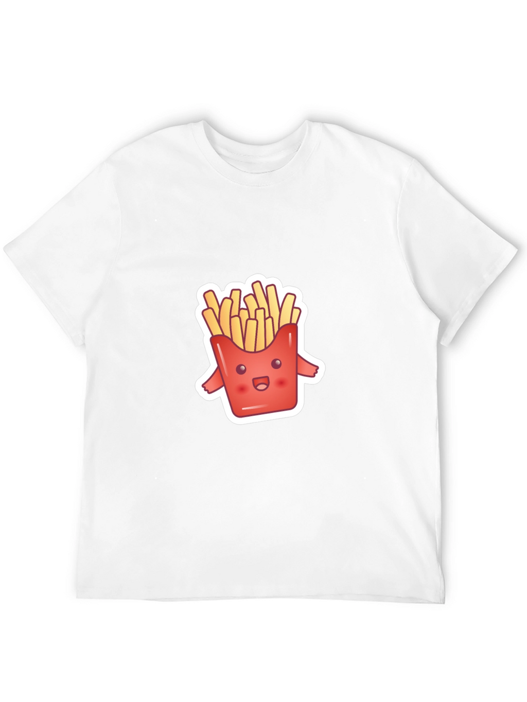 Cute Fries Graphic Tee - Black Comfort Fit