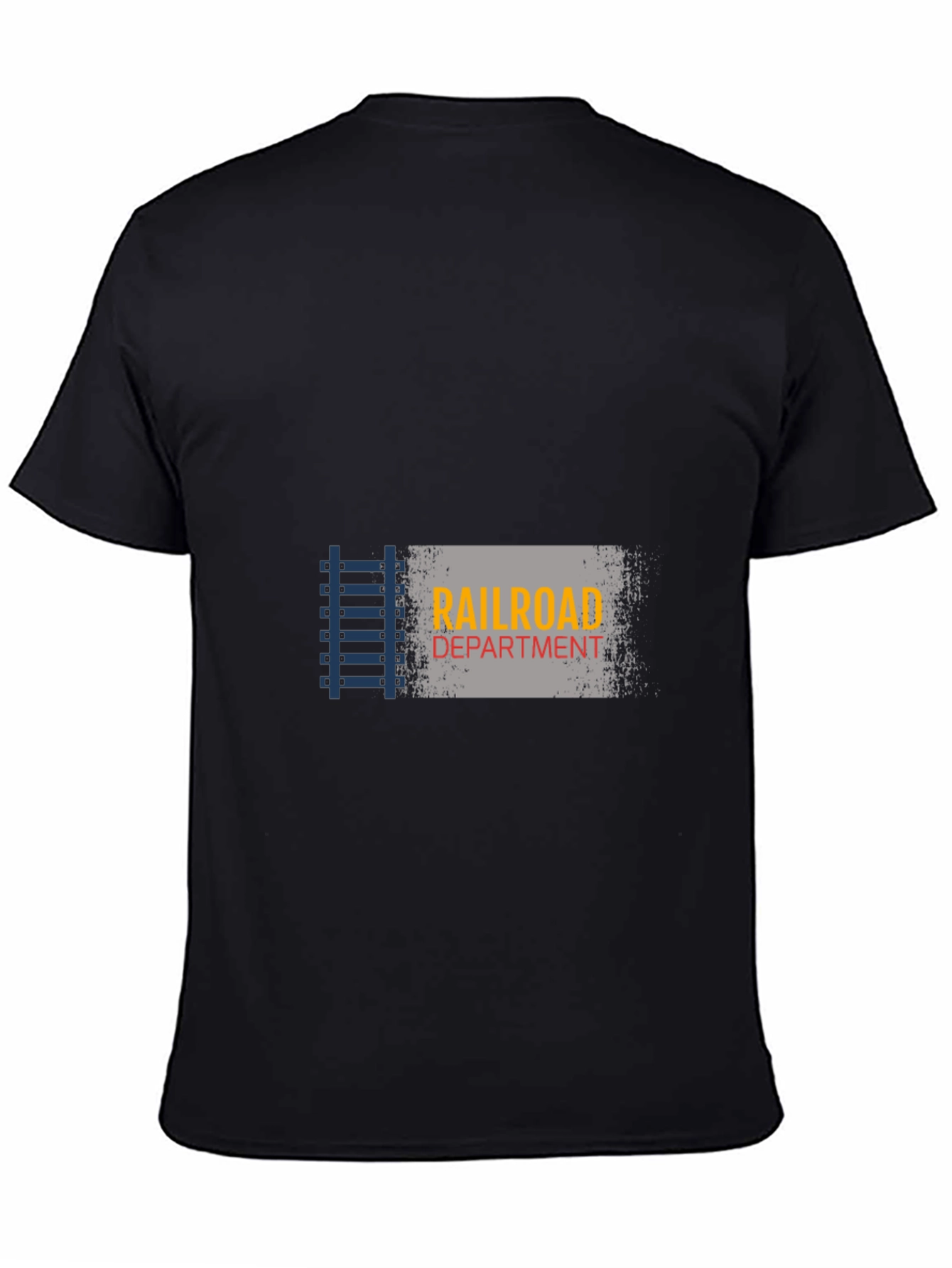 Railroad Department Graphic Tee - Black Cotton Blend