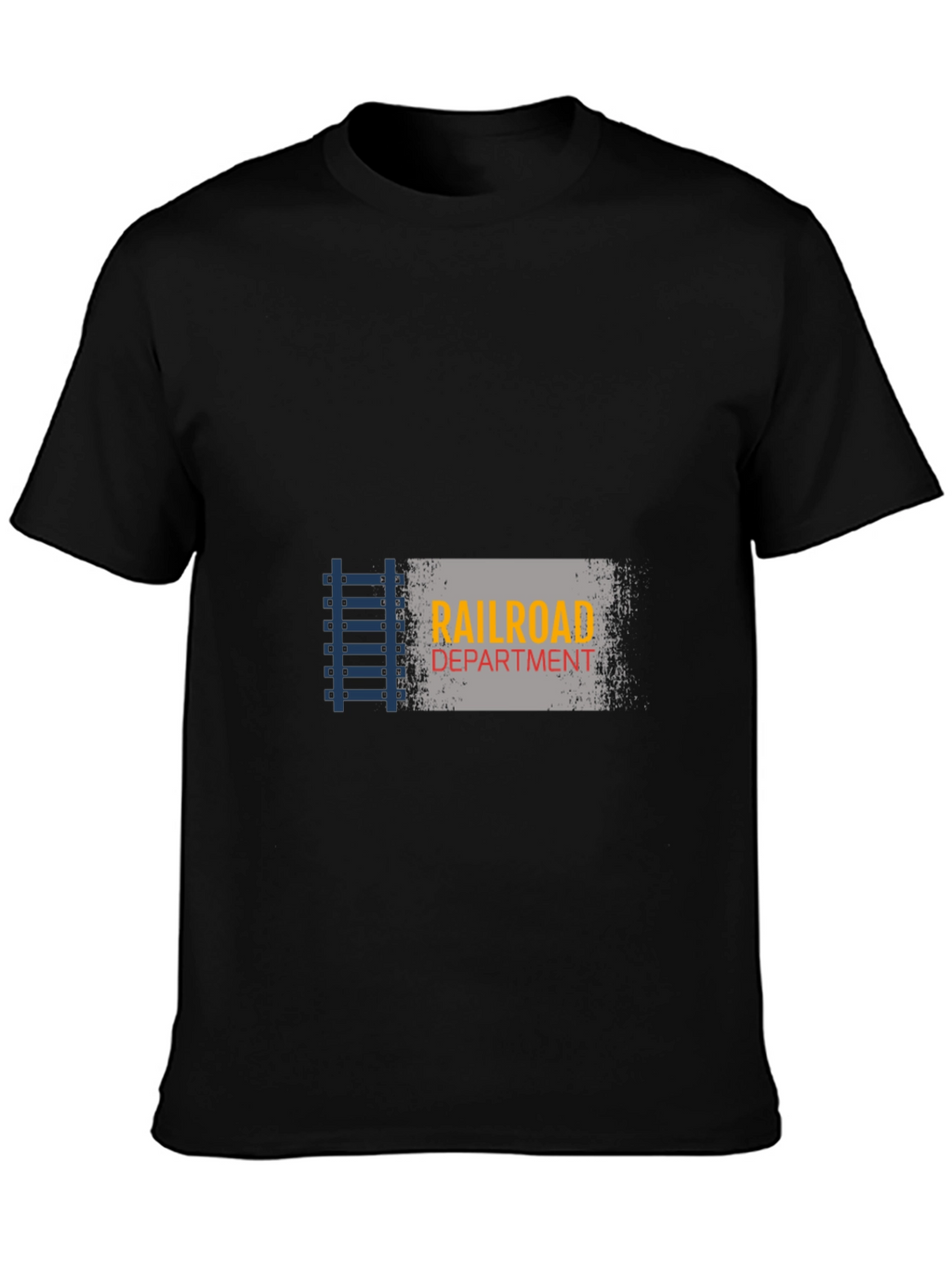 Railroad Department Graphic Tee - Black Cotton Blend