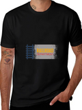 Railroad Department Graphic Tee - Black Cotton Blend