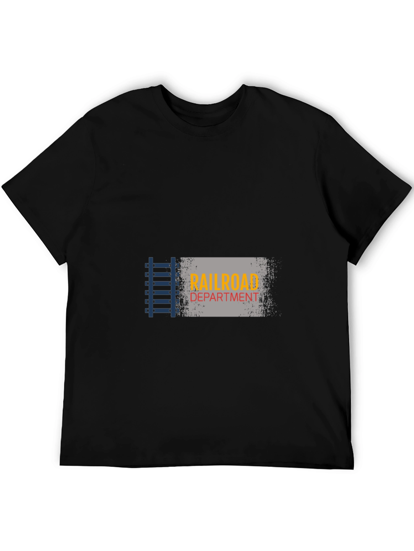 Railroad Department Graphic Tee - Black Cotton Blend