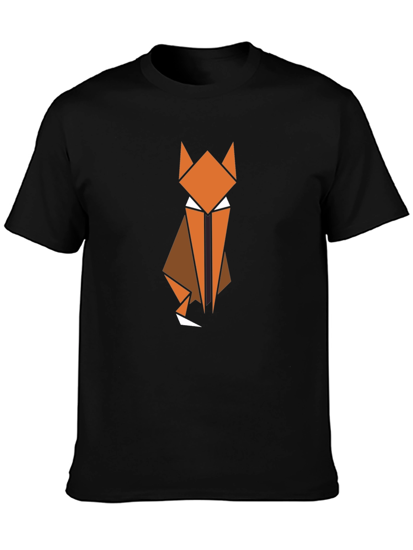 Geometric Fox Graphic Tee - Modern Animal Design