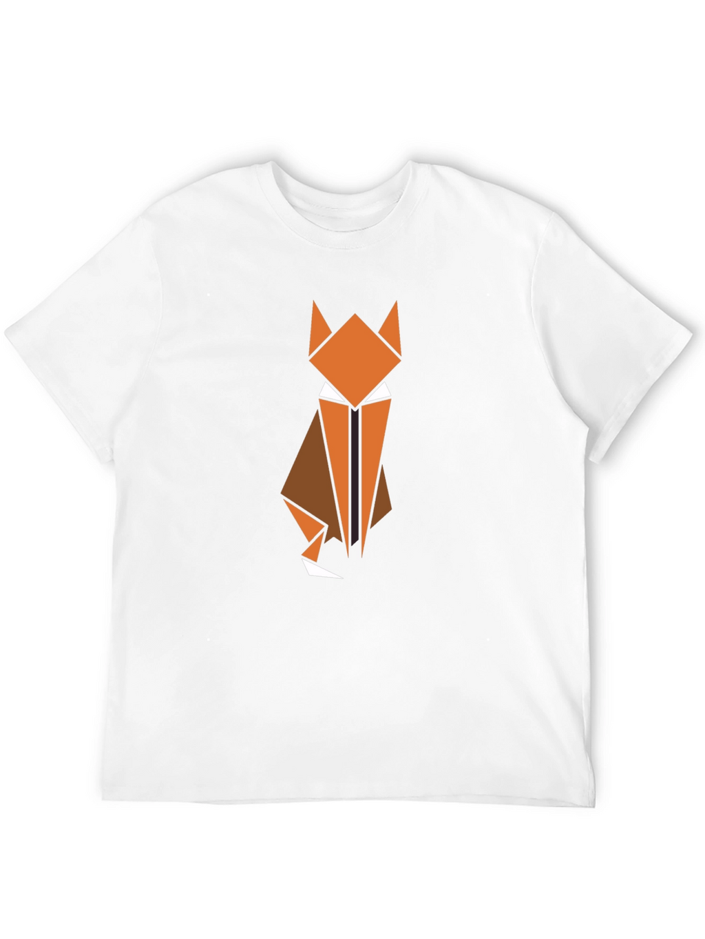 Geometric Fox Graphic Tee - Modern Animal Design