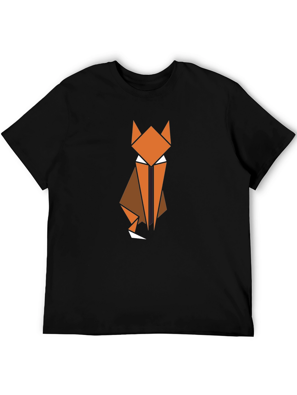Geometric Fox Graphic Tee - Modern Animal Design
