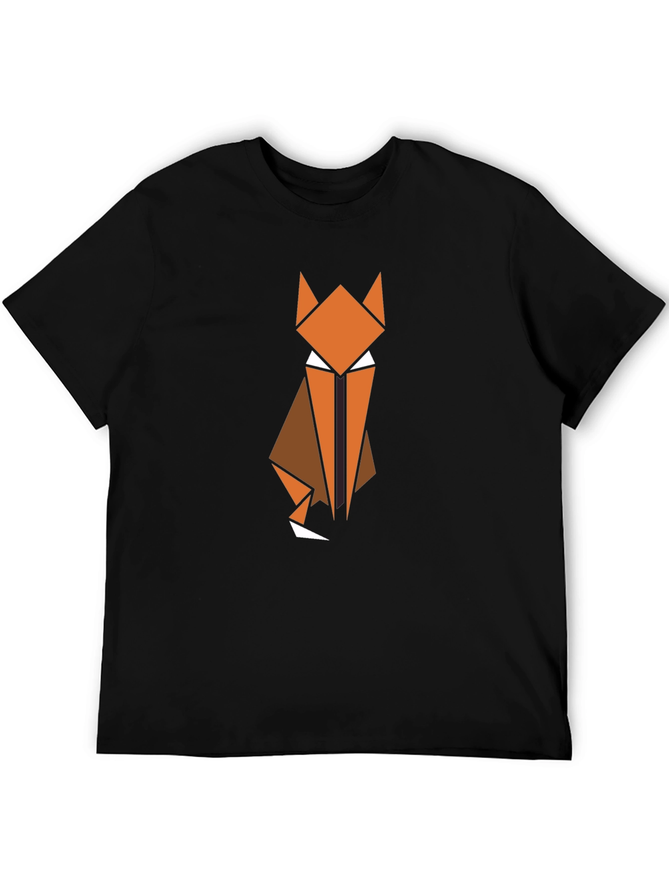 Geometric Fox Graphic Tee - Modern Animal Design