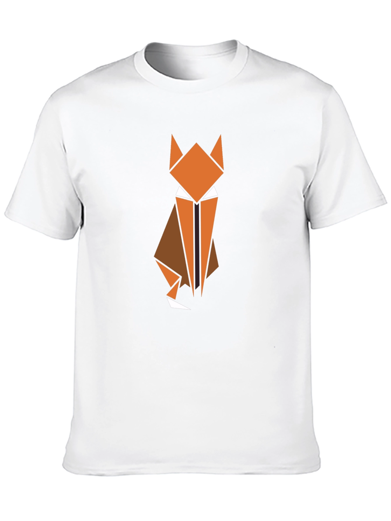Geometric Fox Graphic Tee - Modern Animal Design